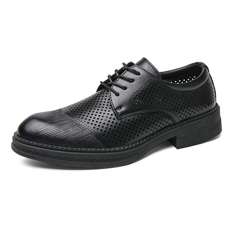 Fashion Oxfords Men Shoes Red Sole Fashion Business Casual Party Banquet Daily Retro Carved Lace-up Brogue Dress Shoes