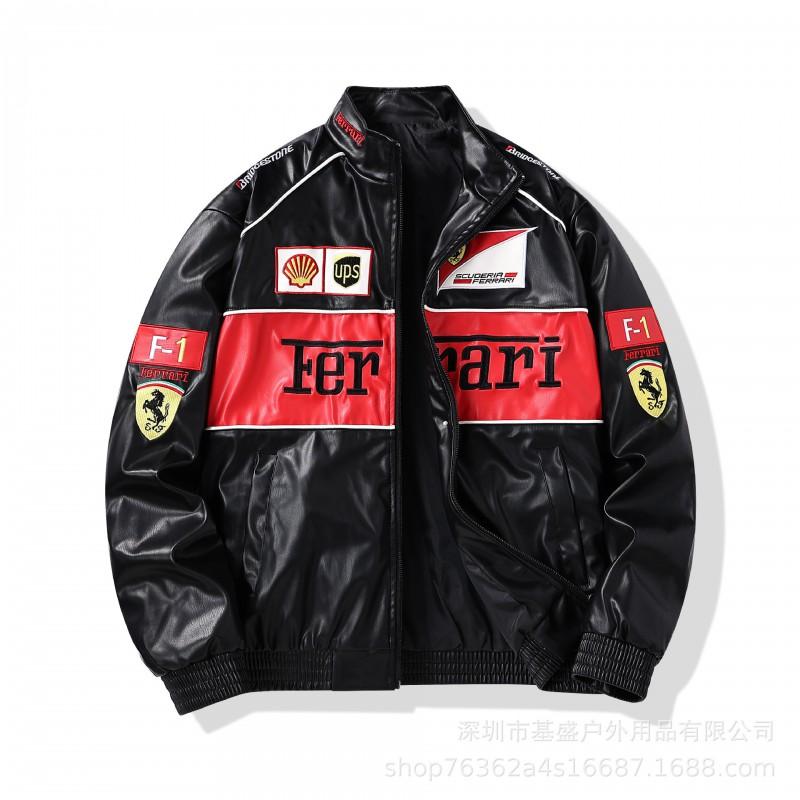 Unisex Vintage Motorcycle Leather Jacket Racing Street Riding Warm Anti-Static Nylon Fabric S-XL Available