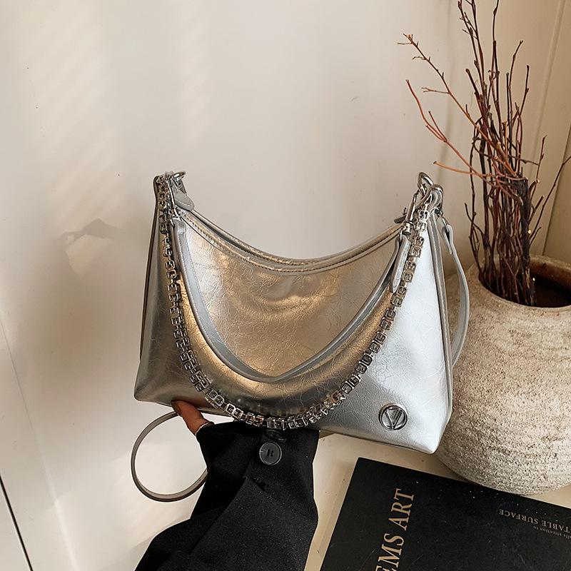 Premium texture fashionable versatile chain shoulder bag women's 2025 summer new simple messenger dumpling bag