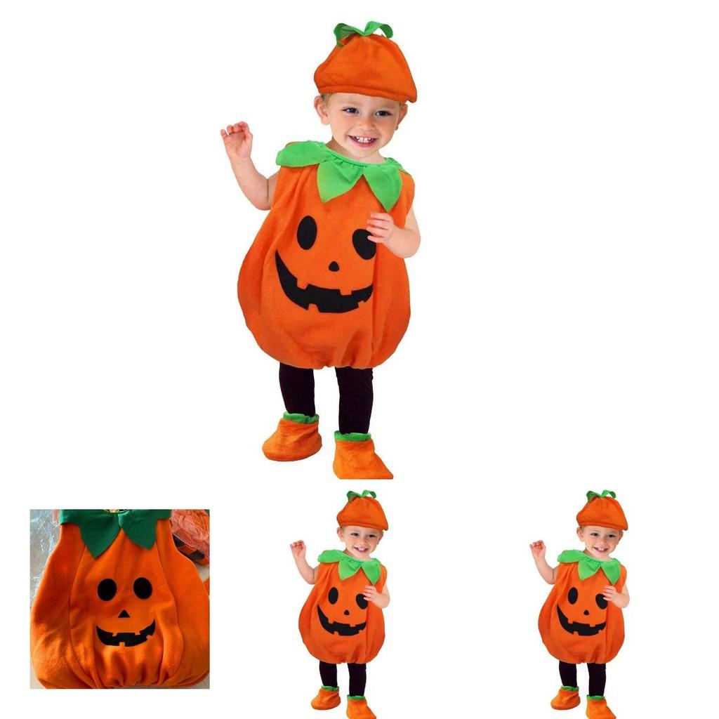 Adorable Kid Halloween Pumpkin Costume Set For Toddler Baby Cosplay Fun