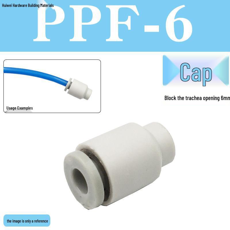 Pneumatic Quick Connect Air Hose Plug Cap PPF Series: Push-in Plastic Stopper