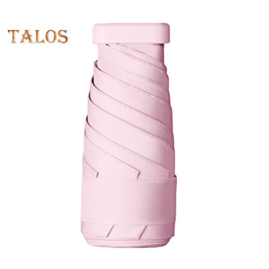 

Дорожный мини-зонт для сумочки, складной компактный зонт с защитой от ультрафиолета, маленький карманный зонт от дождя и солнца для мужчин и женщин розовый