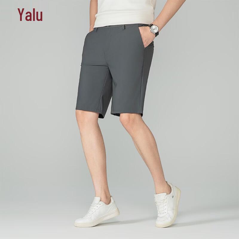 Yalu Men's Ice Silk Business Casual Shorts