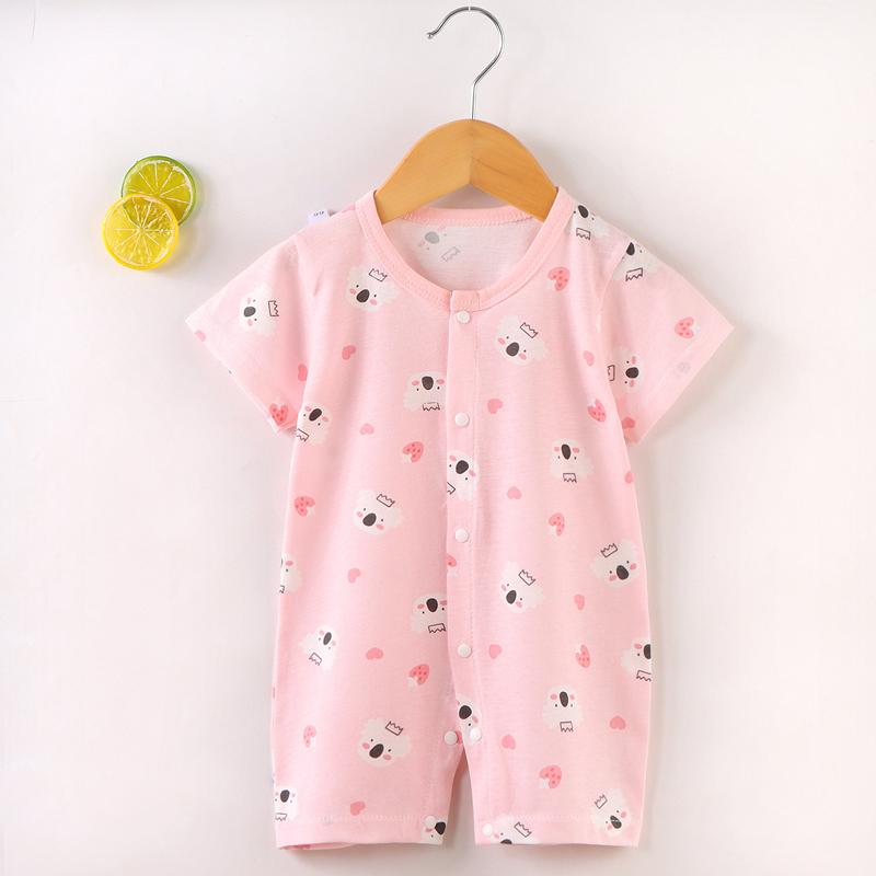 Newborn Baby Clothing Boy Girl Baby Clothes Items Cotton Bodysuit Summer Short Sleeve Romper Infant Toddler Sleepwear