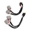 2Pcs 9003 H4 Headlights Wiring Harness Socket Adapter Male To Female 2 Way Splitter Wires for Truck Pickup LED Cable