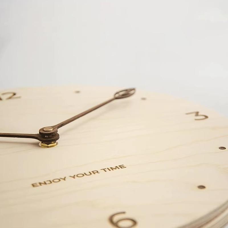 Nordic Wall Clock Wood Interior Living Room Decoration Clocks Modern Silent Accessories Wall Clock Creative Minimalist Clocks