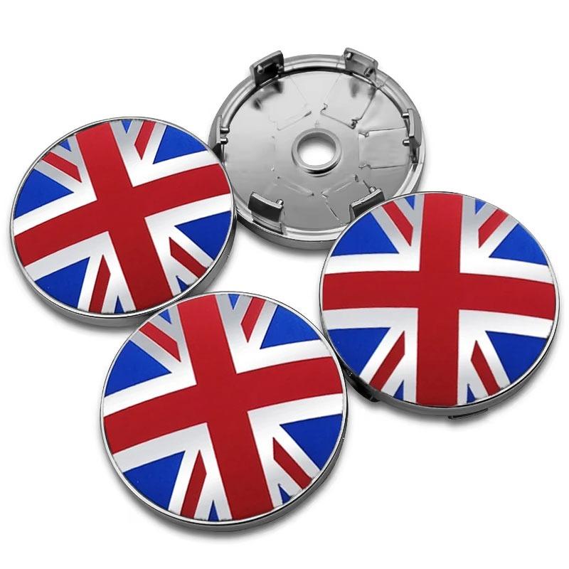 4PCS 56mm 60mm Unversal Union Jack Badge Car Wheel Center Hub Caps Covers For MINI Cooper F56 F53 F54 R50 R52 R56 R57 R58