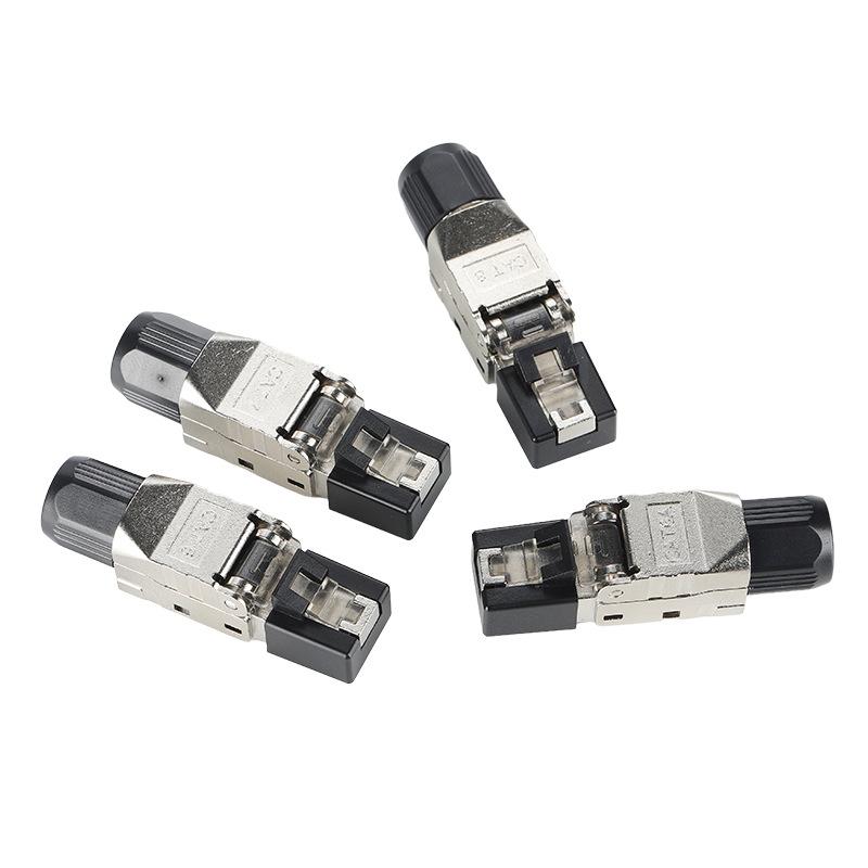 1Pcs Rj45 Shielded Toolless Modular Termination Plug Rj45 Cat8 Cat7 Cat6A Connector 2000Mhz 40G Lan Cable For 22Awg-24Awg