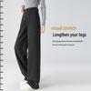 Handu Yishe Women's Sophisticated Wool Blend Straight-Leg Trousers
