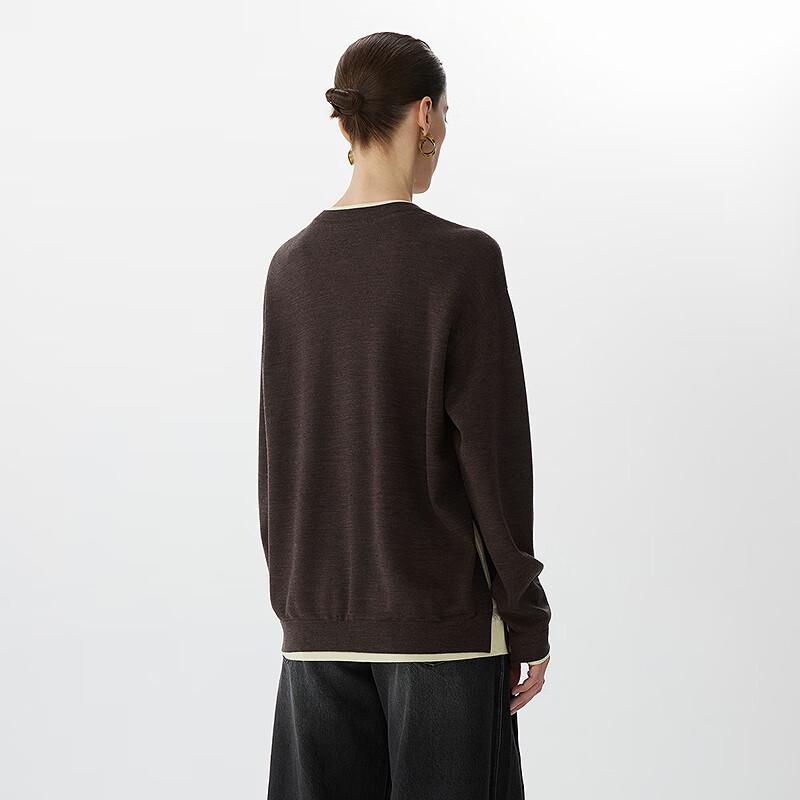 JNBY 2025 Spring New Arrival Wool Blend Knit Pullover Sweater