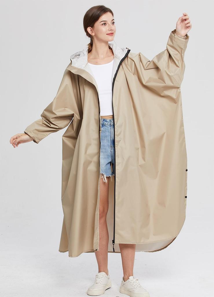 Regnjakke for ryggsekk regn regn for å se oppbevaringspose unisex [Moli&Hani] sykling, dame regnjakke, kompatibel, poncho, lett, vindtett,