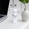 Cat Desk Decoration 3D Printed Reading Statue, Holding Book Glasses Figurine, Artistic Ornament Modern Decorative Animal Sculpture for Home