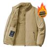 Live Broadcast Versatile Men's Jacket: Stand Collar Coat for Spring, Autumn, Winter - Suitable for Middle-aged and Young Men, Loose Fit.
