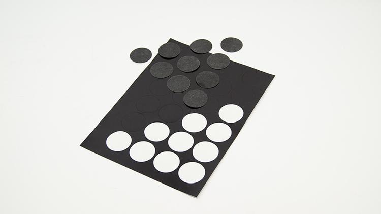 Magnetic stickers round sheet 40 mm 30 pcs foil thickness 1.0 mm