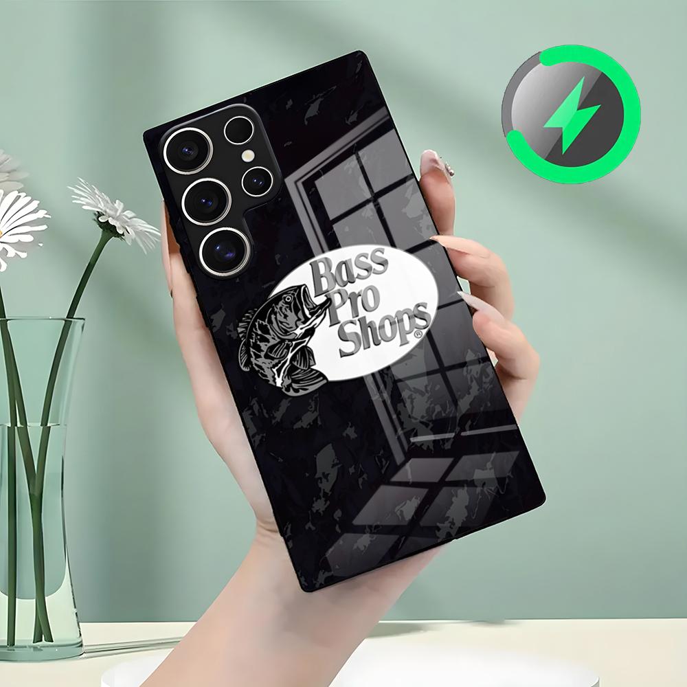 B-bass-P-pro-s-shops Phone Case For Samsung S26 S25 S24 S23 S22 S21 S20 Edge Ultra Plus FE For Magsafe Glass Case