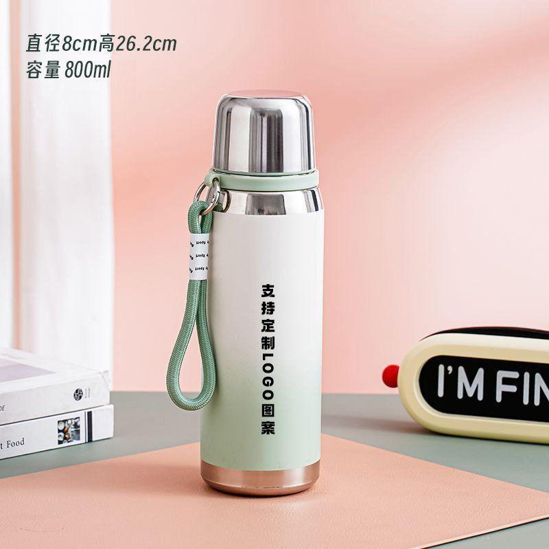 Large-Capacity Thermos Cup for Women, High Aesthetic Value, 2025 New Model, Portable Tea Brewing Cup for Male Students, 316 Stainless Steel Water Cup