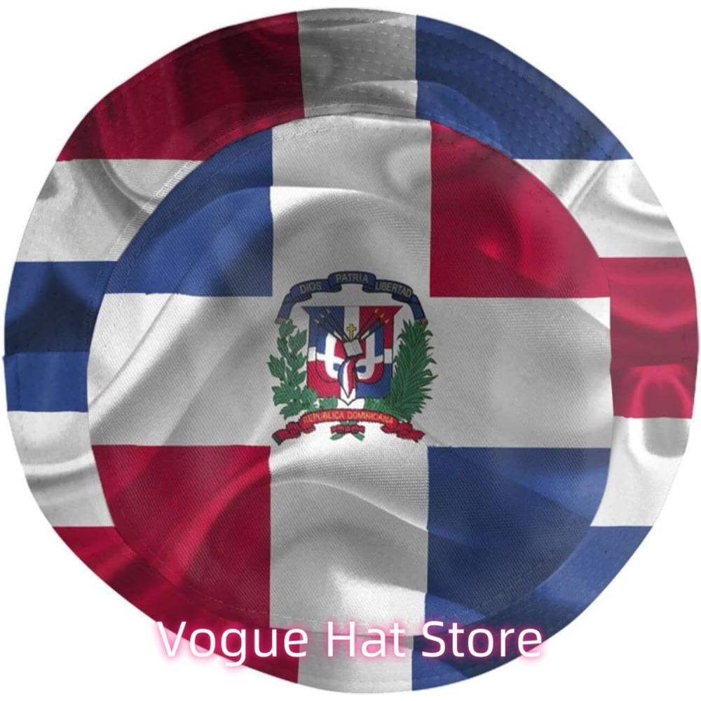 Cute Dominican Flag Print Bucket Hat Summer Travel Fisherman Cap Packable Outdoor Dominican Cap For Women Men Teens