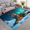 Lion Family Area Rug, African Savannah Wild Animal Non-Slip Floor Mat for Living Room Bedroom Entrance Game Room