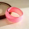 Y2K Boho Vintage Resin Bangle Women Wide Round Bracelet Dopamine Color Statement Wrist Jewelry For Daily Party Wear Accessories