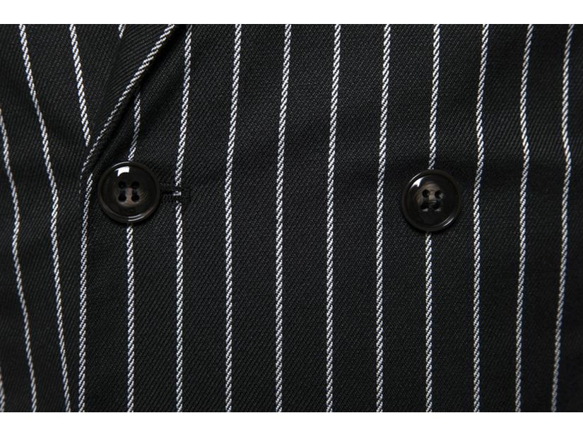 Men's European-Style Striped Shawl Collar Suit Vest - Autumn/Winter Casual 2019