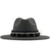 eBay Hot Sale Woolen Jazz Top Hat Ladies Minority Style Retro Flat-brimmed Big Eaves Hat