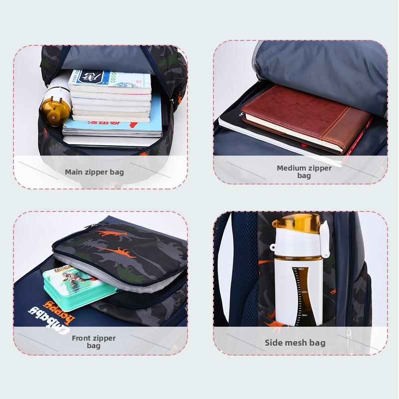 Large Capacity Lightweight Backpack Waterproof Durable Travel School Bag for Kids Boys Girls Grade 1-6 Cartoon Cute Design