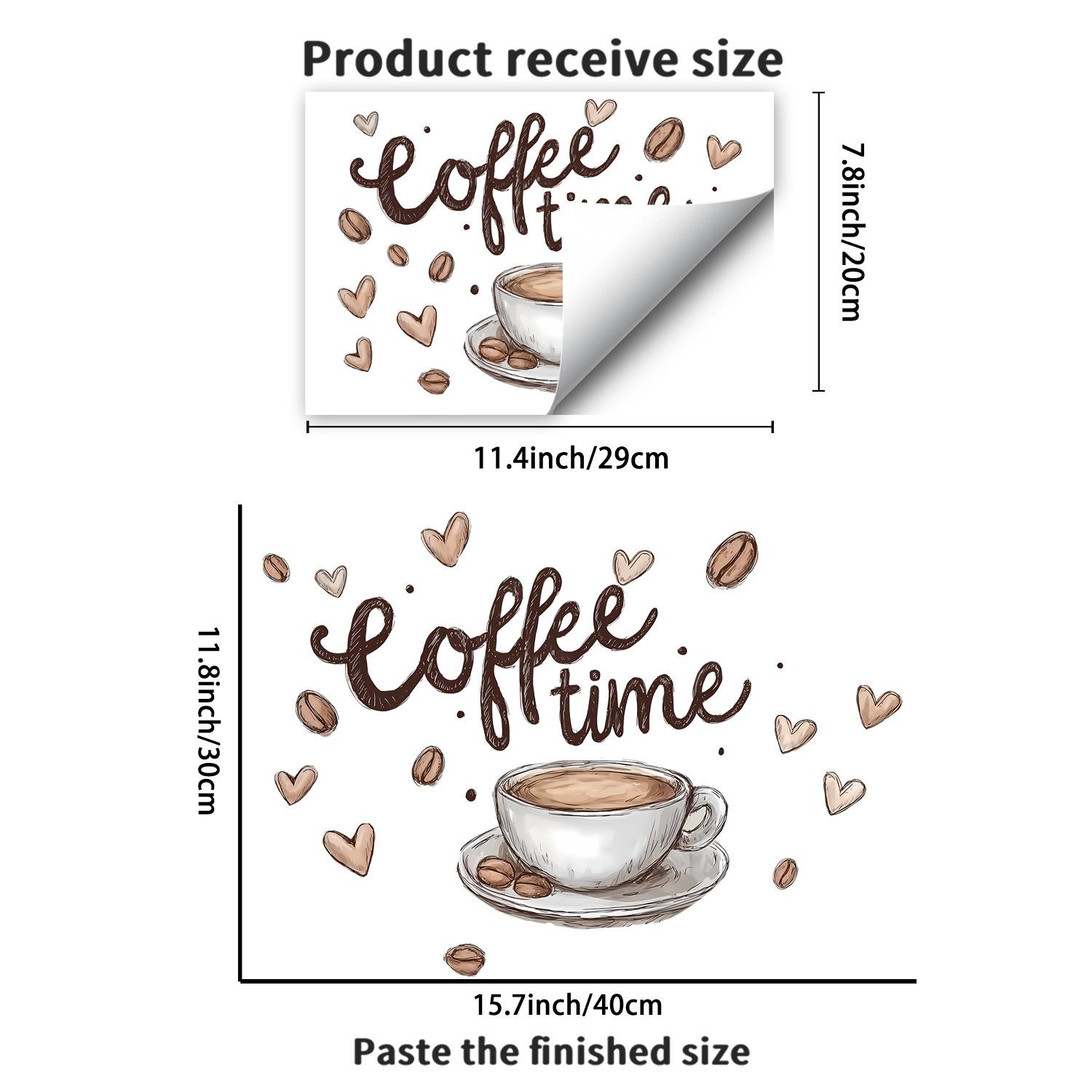 

Креативная Персонализированная Кофейная Чашка в Форме Сердца Кофейное Зерно Домашний Бар Декоративная Наклейка на Стену для Фона