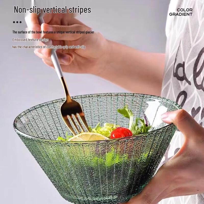Japanese Style Large Capacity Glass Serving Bowl