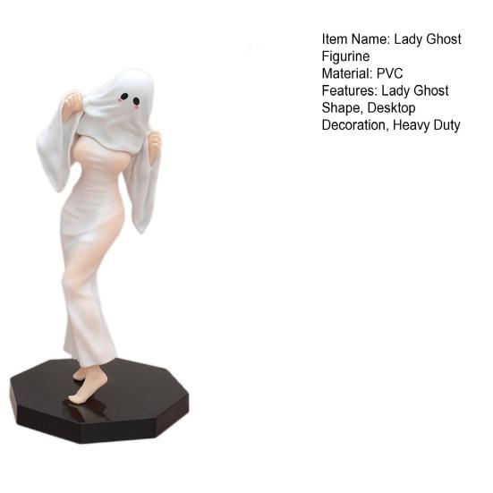 Figurine Dame Fantôme PVC Déguisement Fantôme Fille Anime Figurine Statue Halloween Effrayant Cosplay Fille Fantôme Décoration Ornement de Bureau Maison