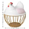 Rustic Egg Container Storage Hollow Iron Basket Hen Shape Egg Basket  Kitchen Accessories