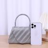 Rhinestone PU Tote Formal Evening Bag Lady Purse Elegant Wedding Party Clutches Female Cocktail Crossbody Shoulder Bag