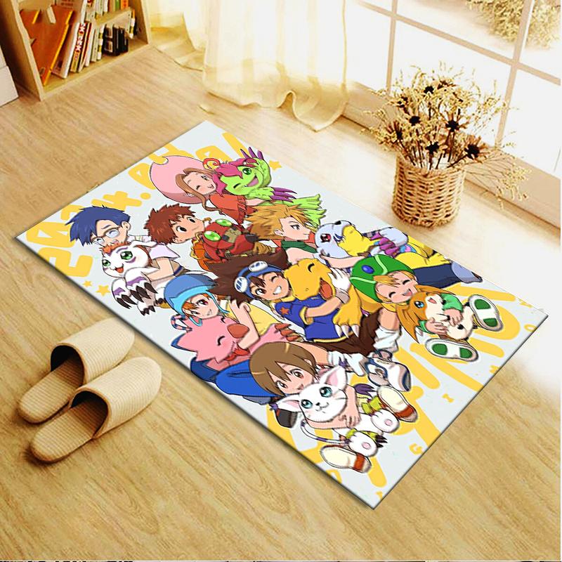 2026 NEW Digimon Adventure Carpet Rug for Living Room Bedroom Home Sofa Decoration,Kids play Non-slip Floor Mat