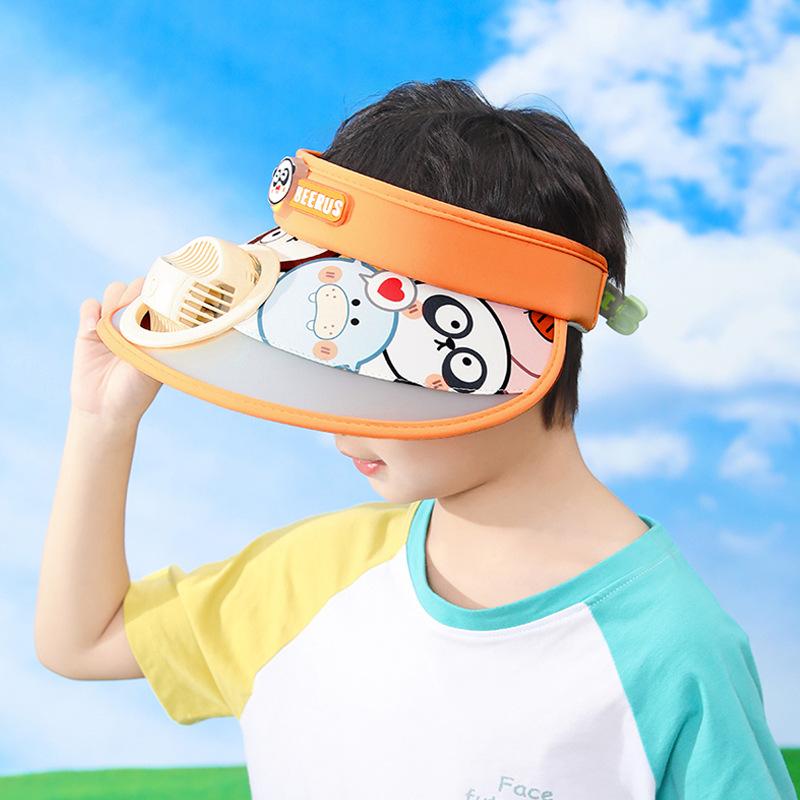 1144 Children's Hat with Big Eaves, Sun Hat for Boys and Girls, Cartoon Empty Top Hat, Summer Sun Hat