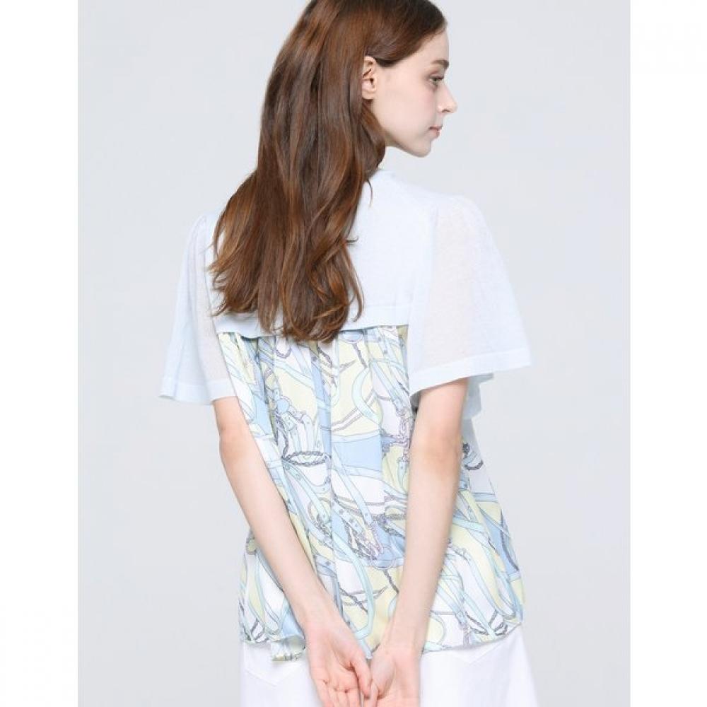 SON JUNG WAN Print Mix Knit Blouse Zkn6262121