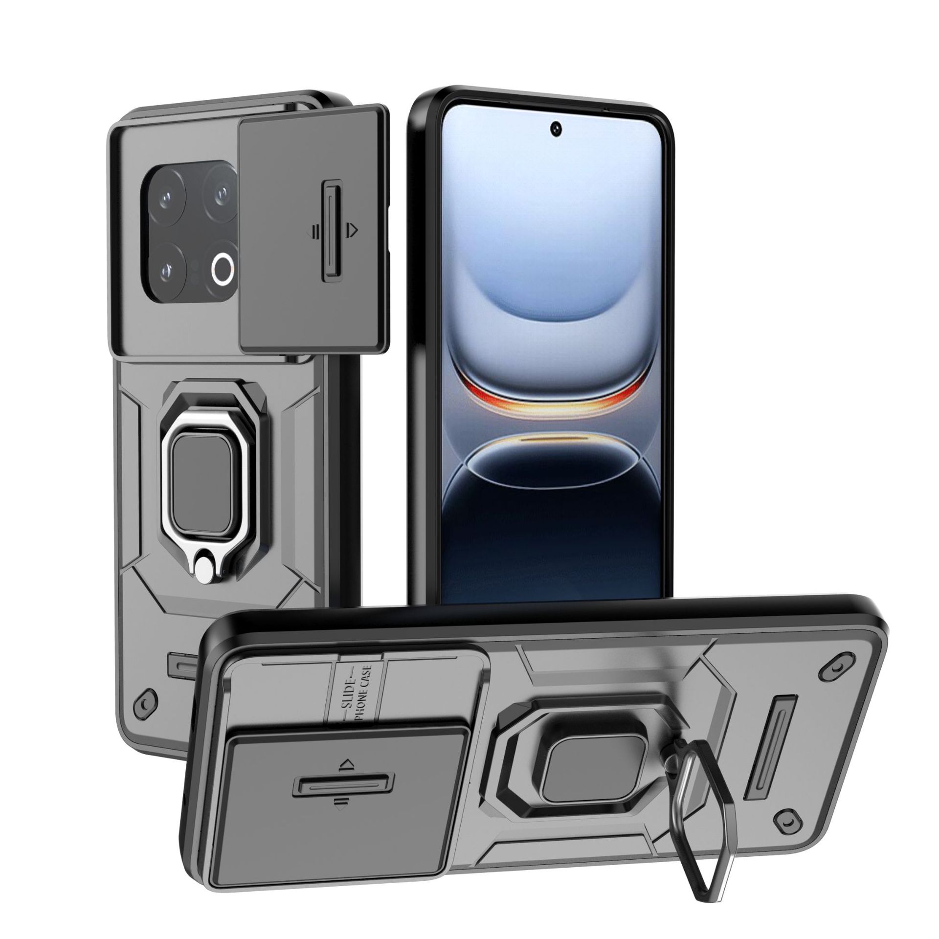 

Vivo V30 Phone Case,Military-Grade Magnetic Kickstand Phone Case Cover for Vivo V30 чёрный