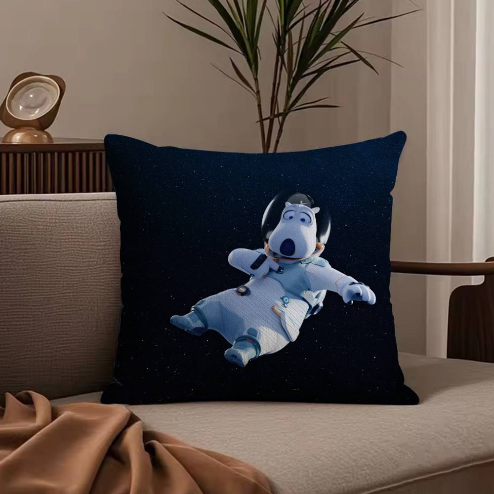 Cute B-Backkom Pillow Case Anti-dustmite Pillowcase Invisible zipper silky short plush Sofa cushion cover