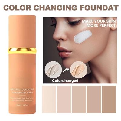 30ML 4-In-1 Liquid Foundation Full Coverage Waterproof Lightweight Long Lasting Moisturizing SPF 50+ Face Makeup Concealer Foundation