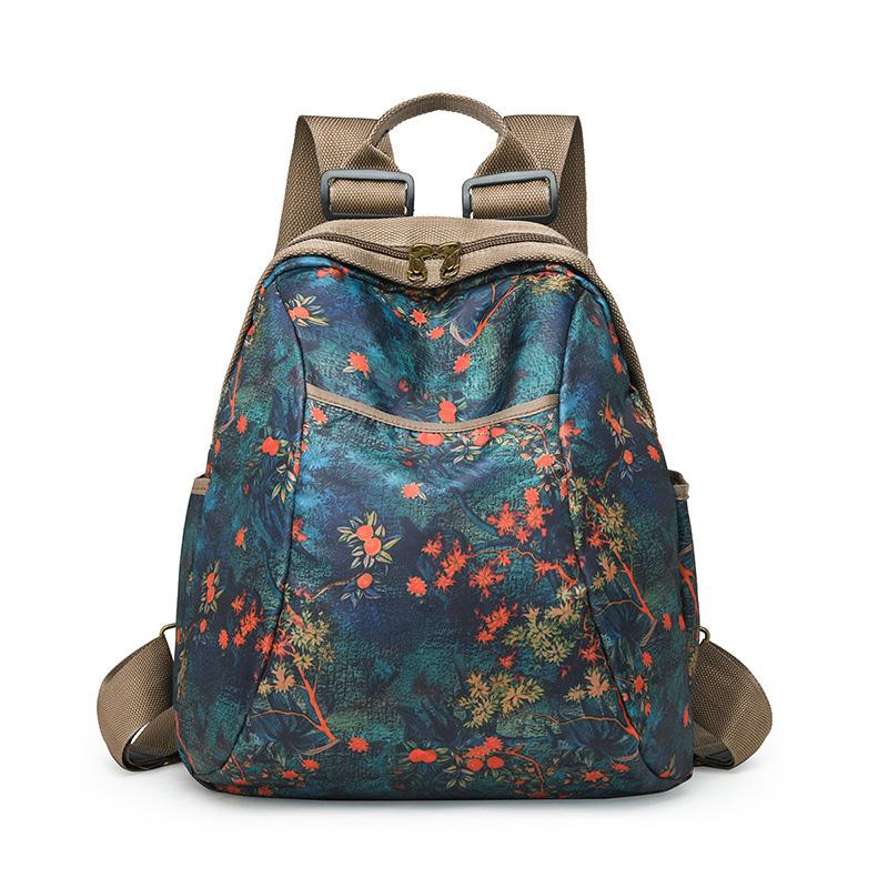Трендовая печатная сумка 2025 года новый рюкзак в этническом стиле модный окрашенный печатный рюкзак контрастная женская сумка в стиле ретро большой вместимости 2479₽