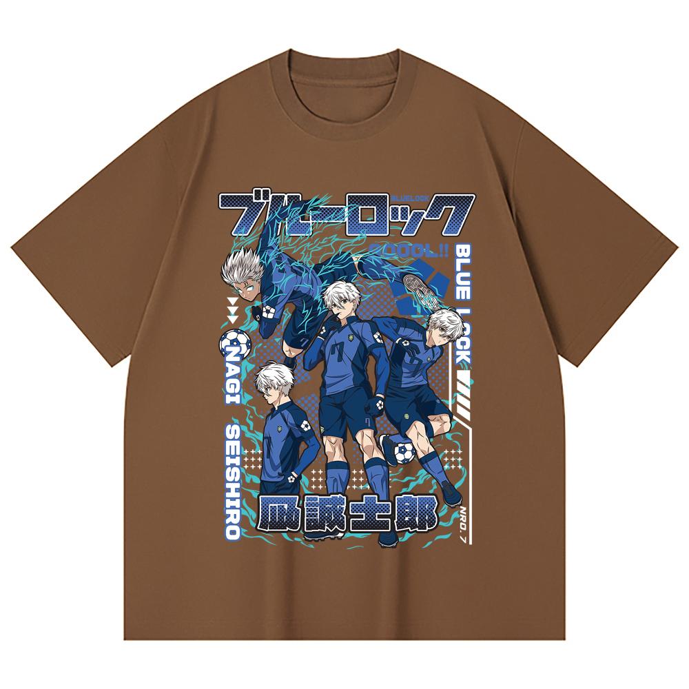 230 Gsm 100% Cotton Blue Lock V3 Print Unisex Heavy Cotton T Shirt