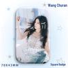 Wang Churan Star Support Badge: Square Laser Tinplate Brooch Ornament
