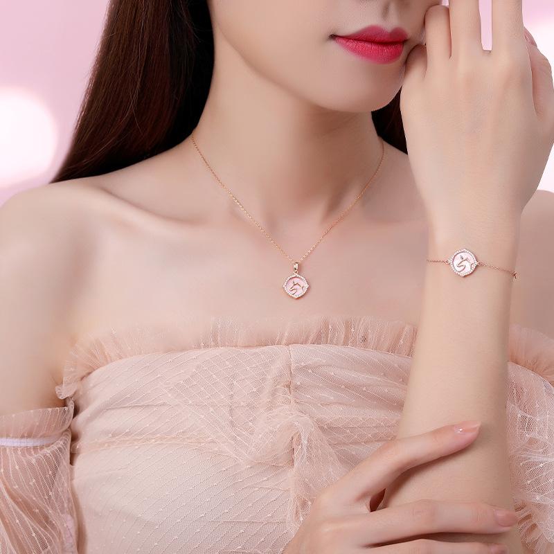 Tancise 925 Sterling Silber Zirkon Armband Schmuck Geometrische Perlenkette Gliederarmbänder Mode Feines Hochzeitsgeschenk für Freundin Frauen