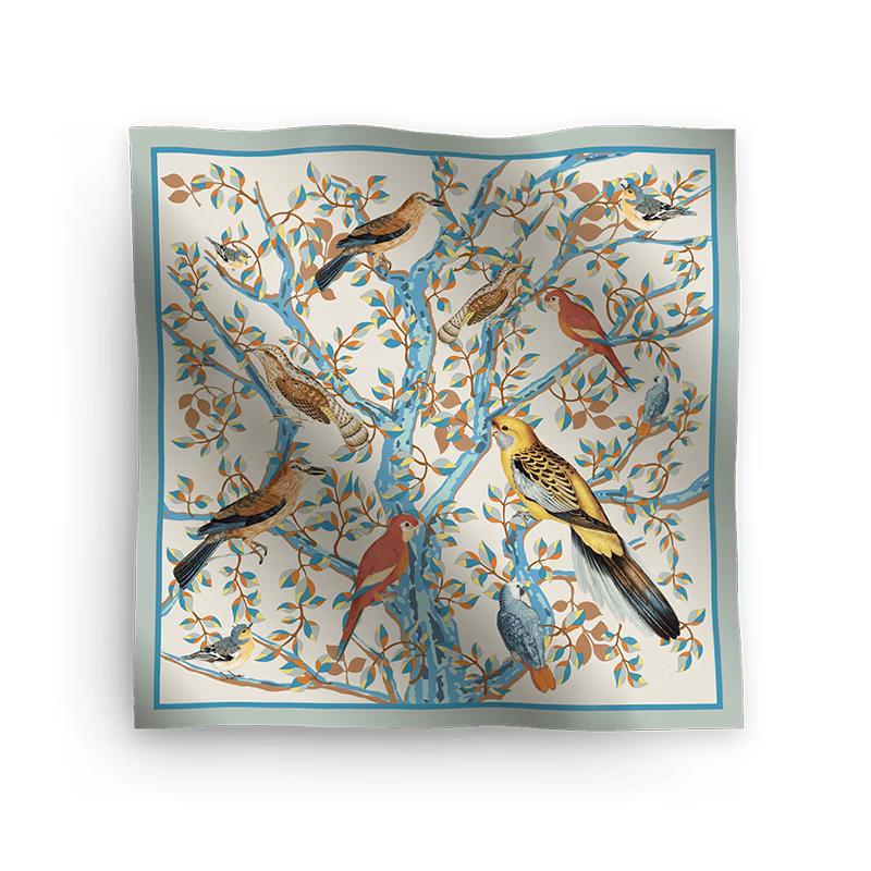 Wanshili Double-Sided Printed Square Scarf