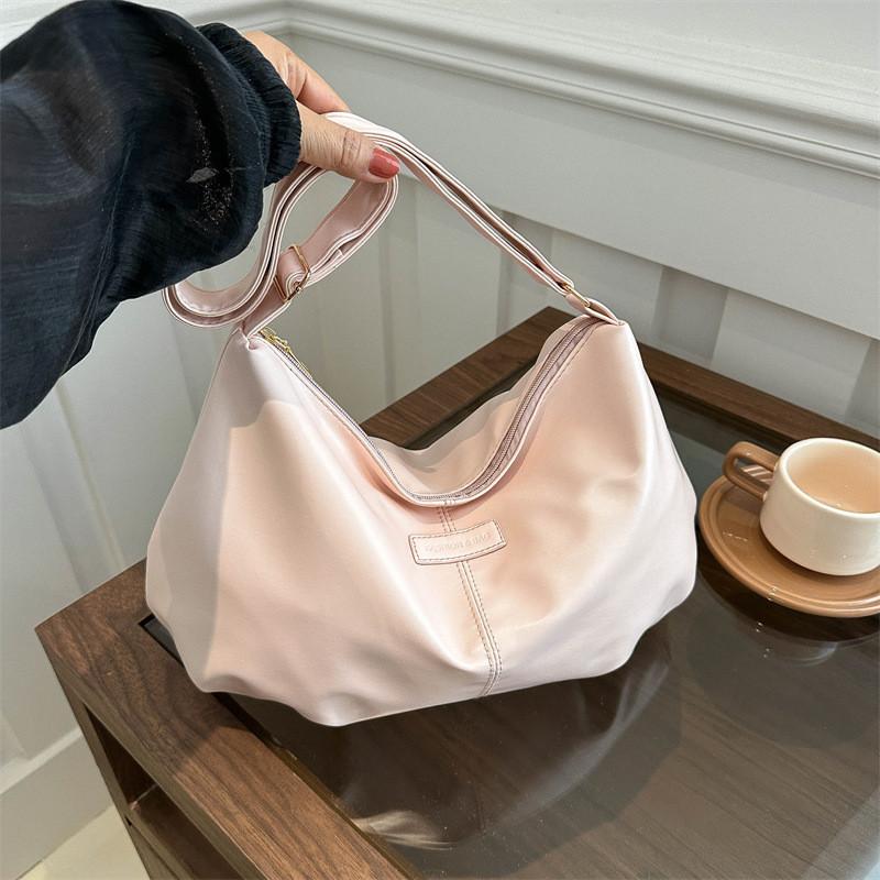 Stylish Large Capacity Black White Pink Silver Tote Bag For Fashionable Students