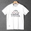 Trade Surplus Stock: Trendy High-Street Brand Pure Cotton Brushed Non-Transparent Short-Sleeve T-Shirts for Men and Women, Couple's Half-Sleeve Tops