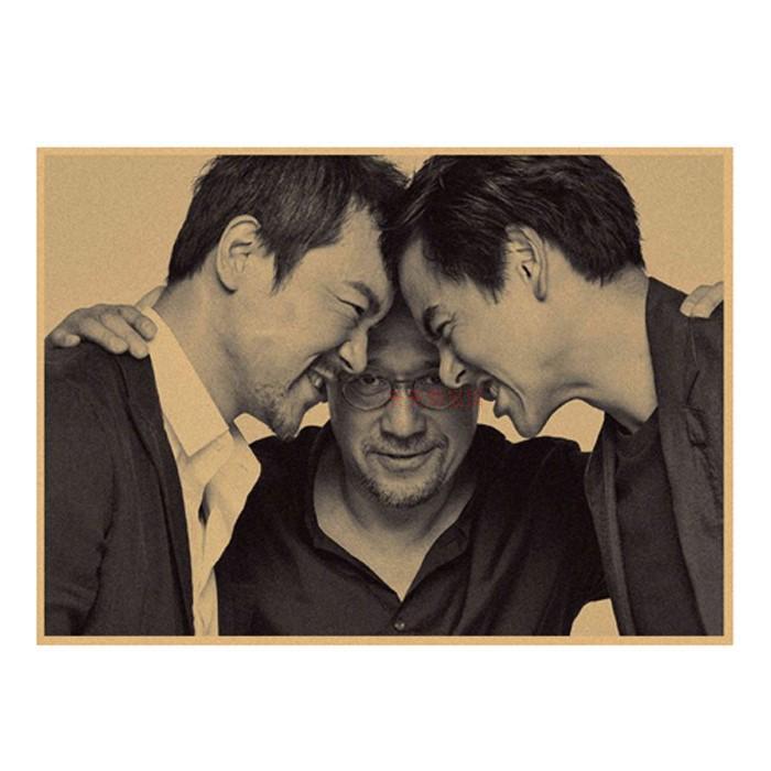 

Retro Kraft Paper Wall Poster: Jiang Wen & Ge You Film Stars 29.7X42cm (A3 size)
