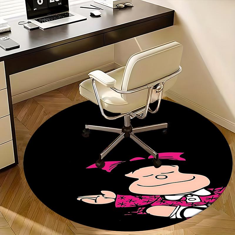 Peanuts Snoopy Chair Mat Round Carpet for Home Office Living Room Bedroom
