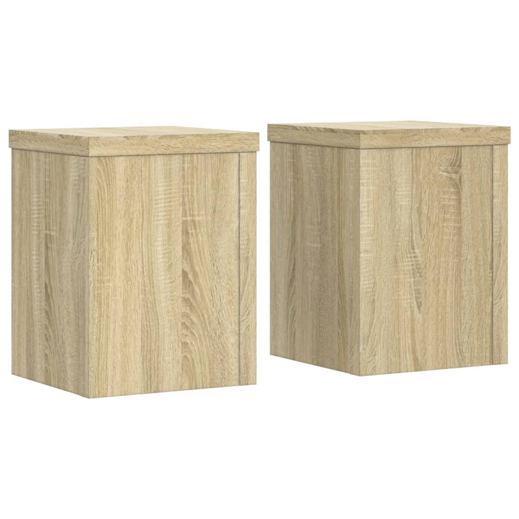 Vidaxl Plant Pot Stands, 2 Pcs, Sonoma Oak, 15X15X20 Cm