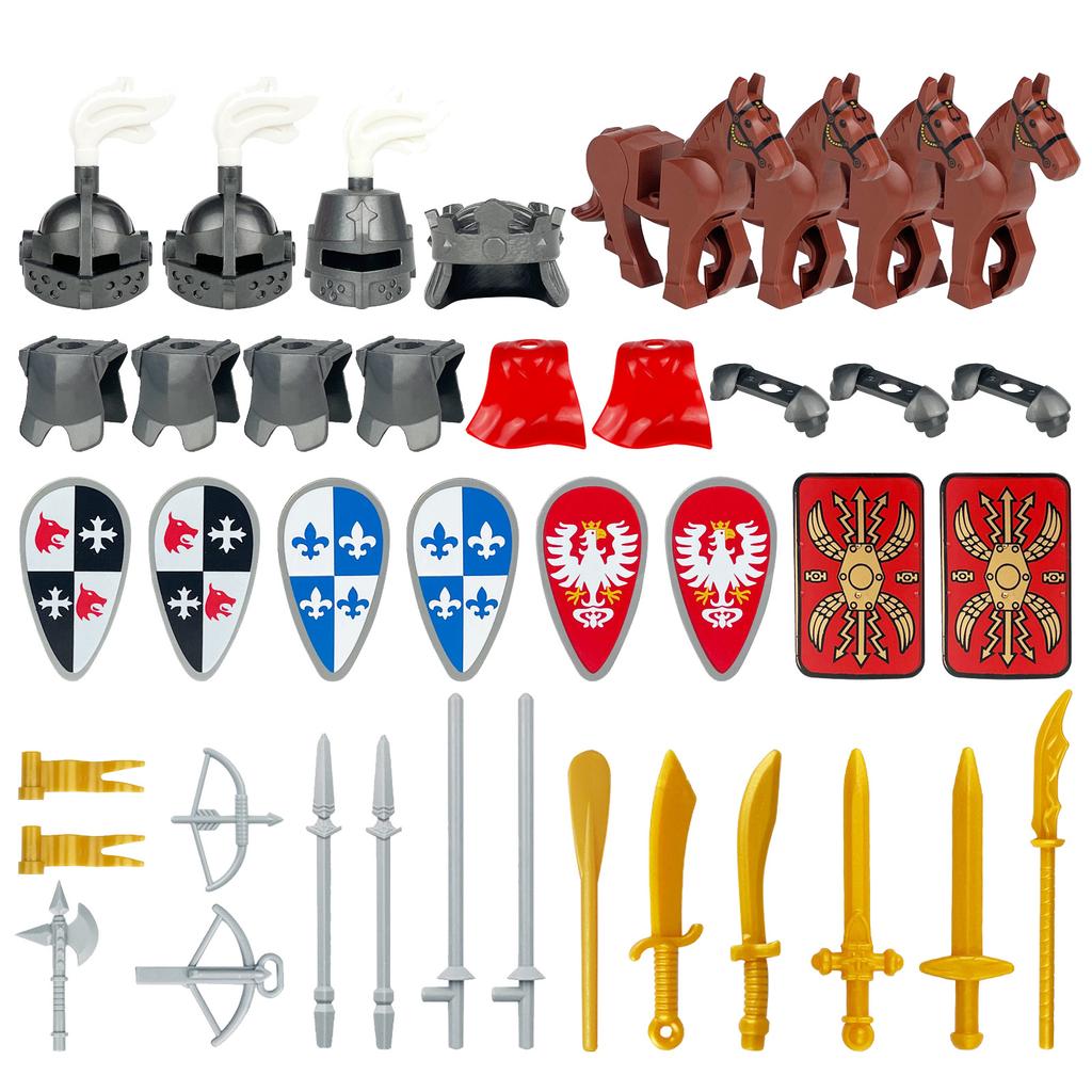 Medieval Knight Equipment Accessories 1601I (Type A) Children'S Small Particle Assembly Building Block Toy