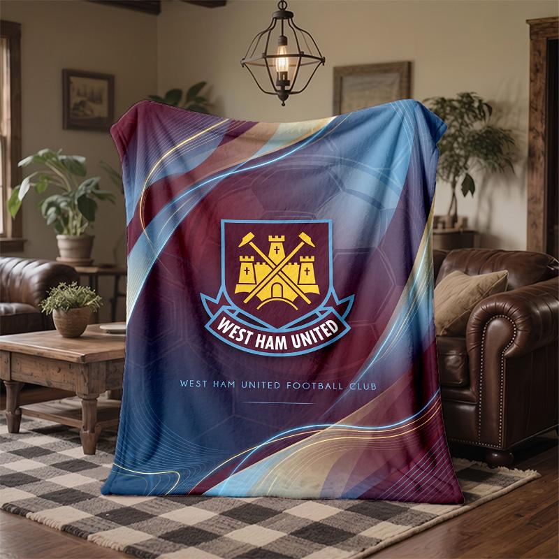 West Ham United Fußball Druck Flanell Decke Weich Warm Sofa Bett Überwurf Decke Für Zuhause Büro Schlafzimmer