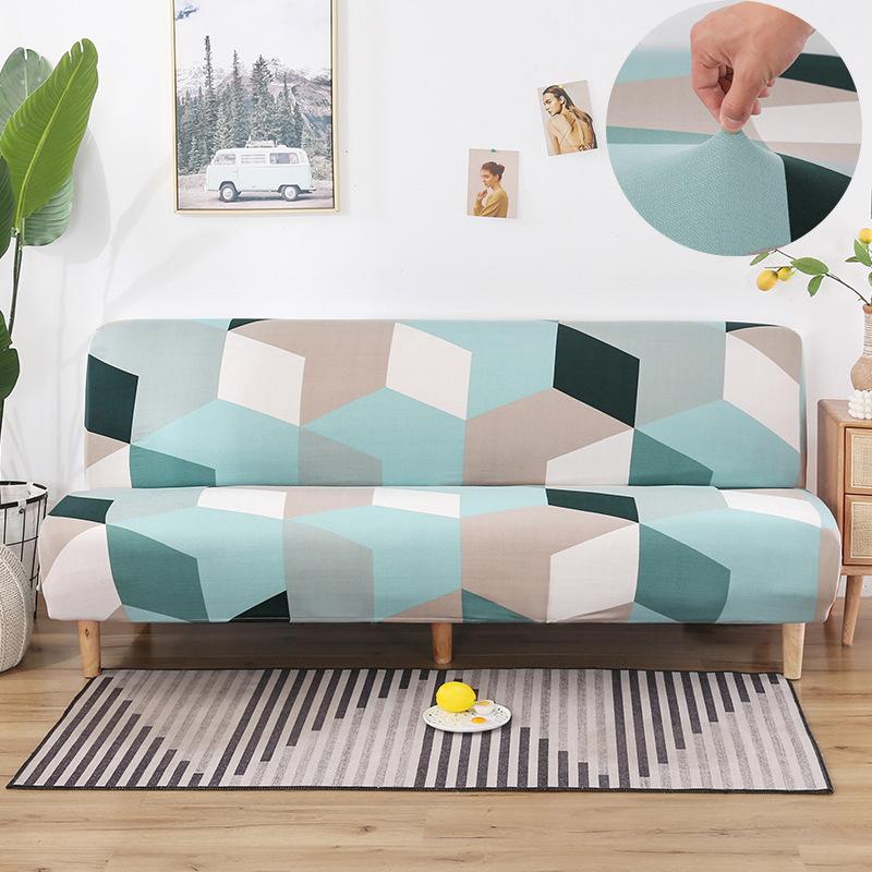 No Armrest Folding Sofa Bed Cover Simple Stretch Sofa Cover All-Inclusive Four Seasons Universal Universal Sofa Towel